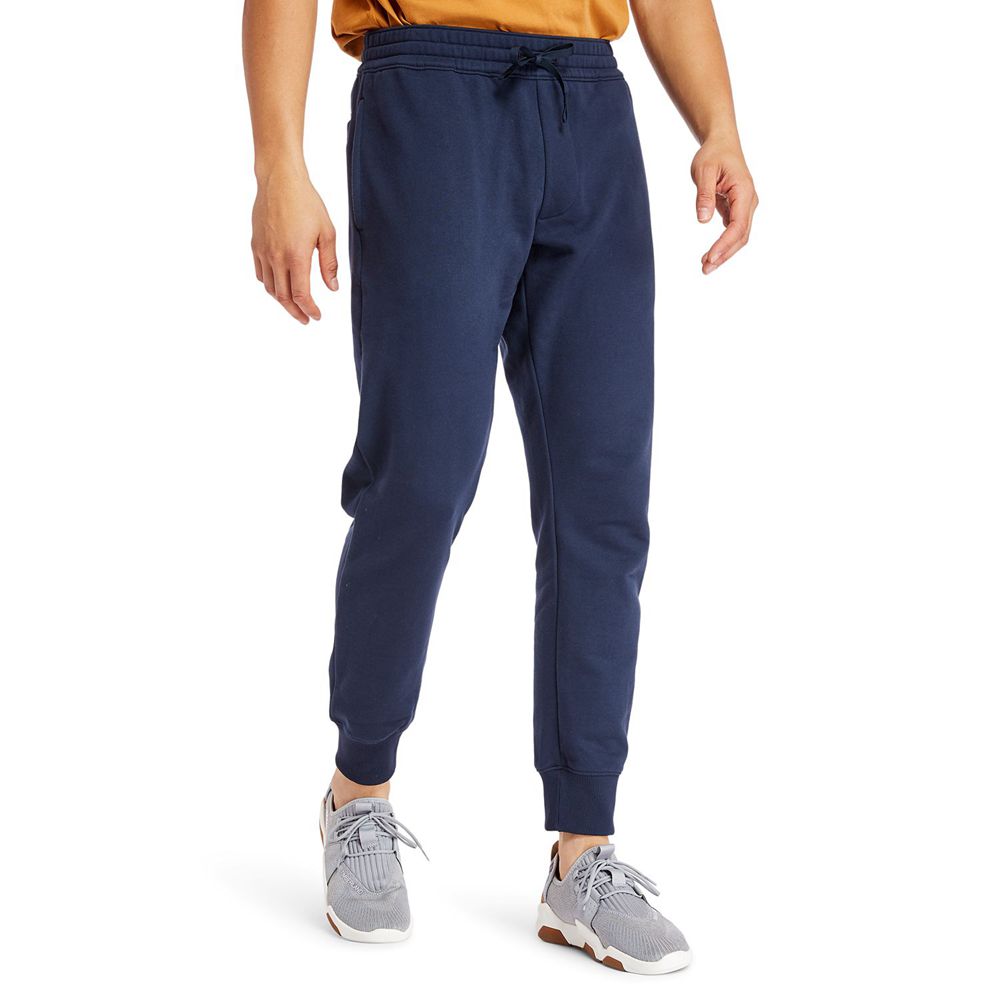 Pantalones Timberland Argentina Hombre - Essential Logo Sweat - Azul Marino - FWMIVJ-284